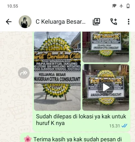 Pengiriman Papan Bunga Duka Semawung Kembaran Kutoarjo